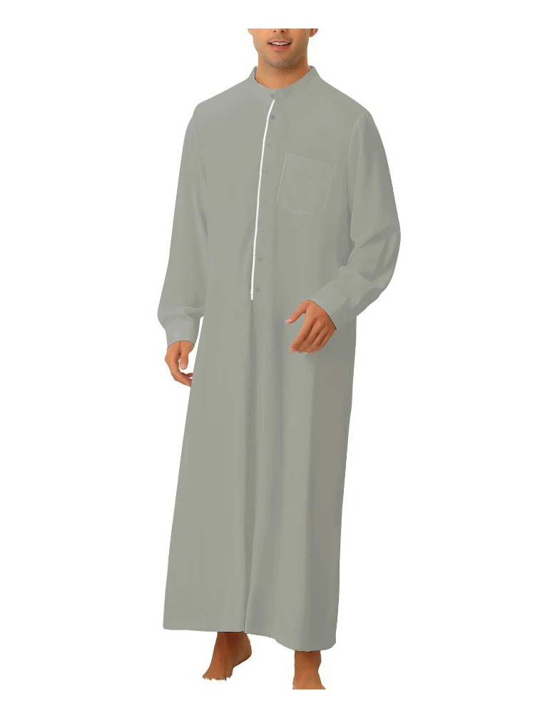 Islam Muslim Men Clothing Jubba Thobe Abaya Homme Musulman Caftan Islamic Robes Pakistan Saudi Arabia Eid Fashion Dress Djellaba