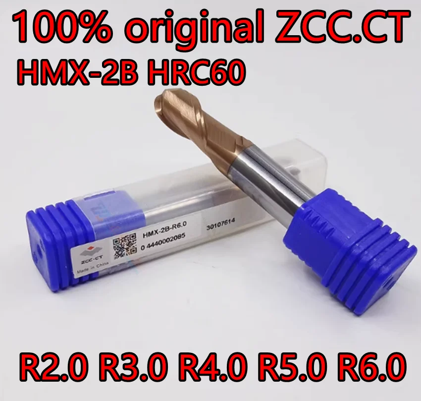 HMX-2B HRC60 R1.0S R1.5S R2.0S R2.5 R3.0 R4.0 R5.0 R6.0 100% оригинальная ZCC.CT карбидная торцевая фреза