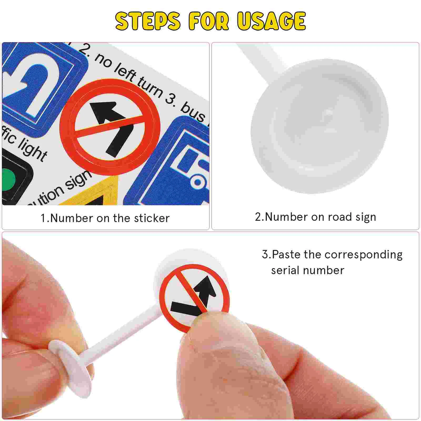 56 шт. детский пластиковый дорожный знак