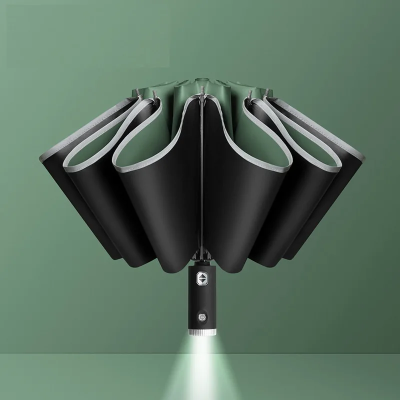 

Xiaomi Automatic Opening and Closing Light-emitting LED Umbrella Ten Bones Three Fold Automatic Business Umbrella with Light