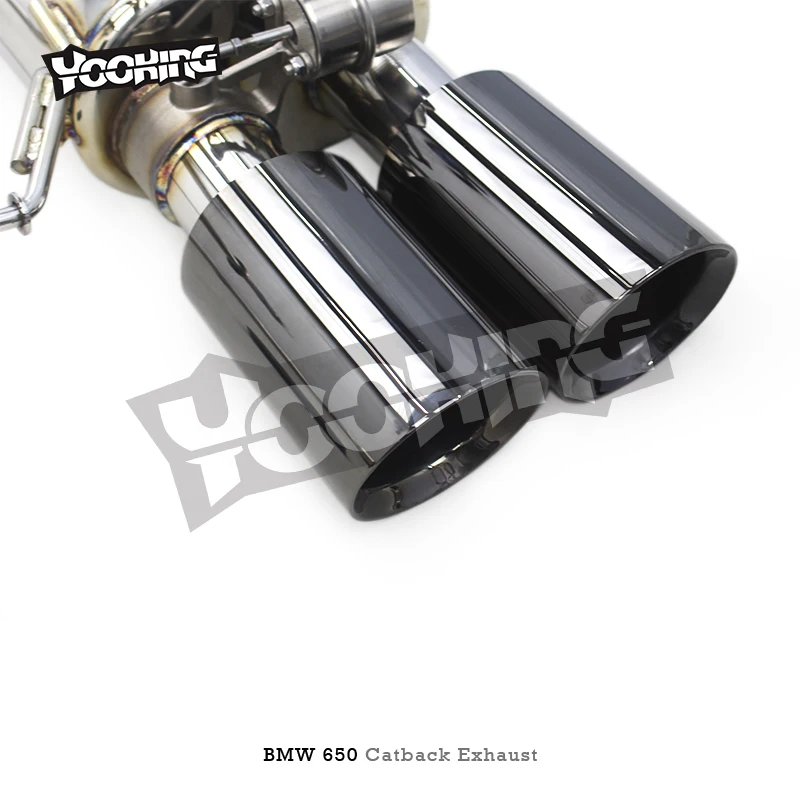 Фото Кастомная выхлопная система Catback для BMW 650/650i F06 F12 F13 4.0T 2011-2017, из нержавеющей стали, с глушителем и клапаном, спортивная выхлопная система. №5