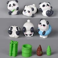 cute ornaments cake decor kids gifts ornaments landscaping bamboo shoots micro landscape cake decorations panda miniatures