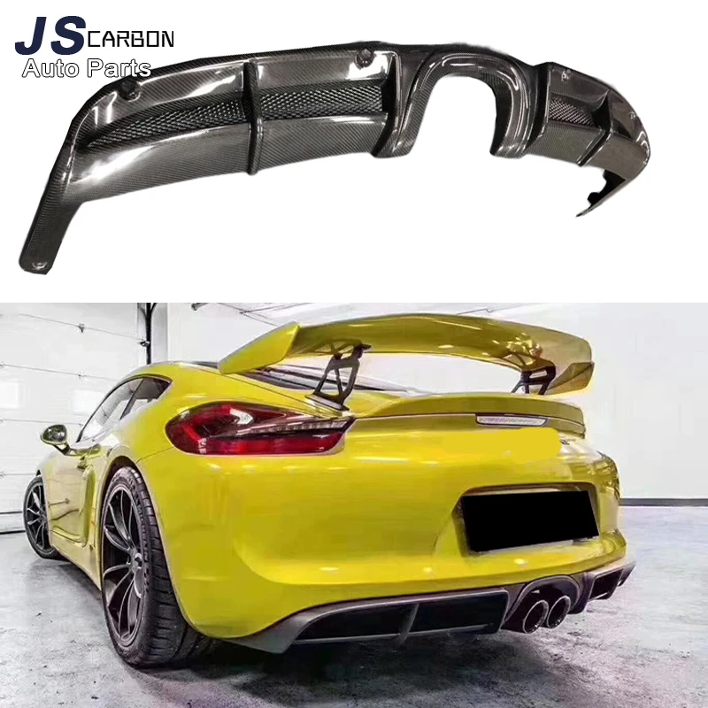 Диффузор для заднего бампера из углеродного волокна Porsche 981 Boxster Cayman спойлер