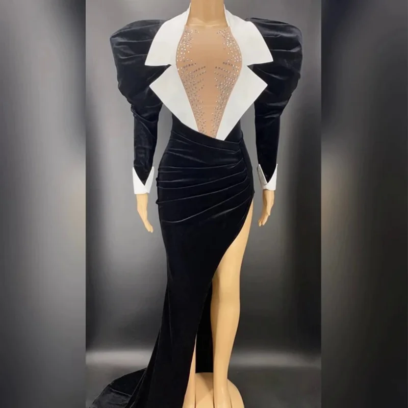 2 шт. бархатное боди с длинным рукавом и юбкой