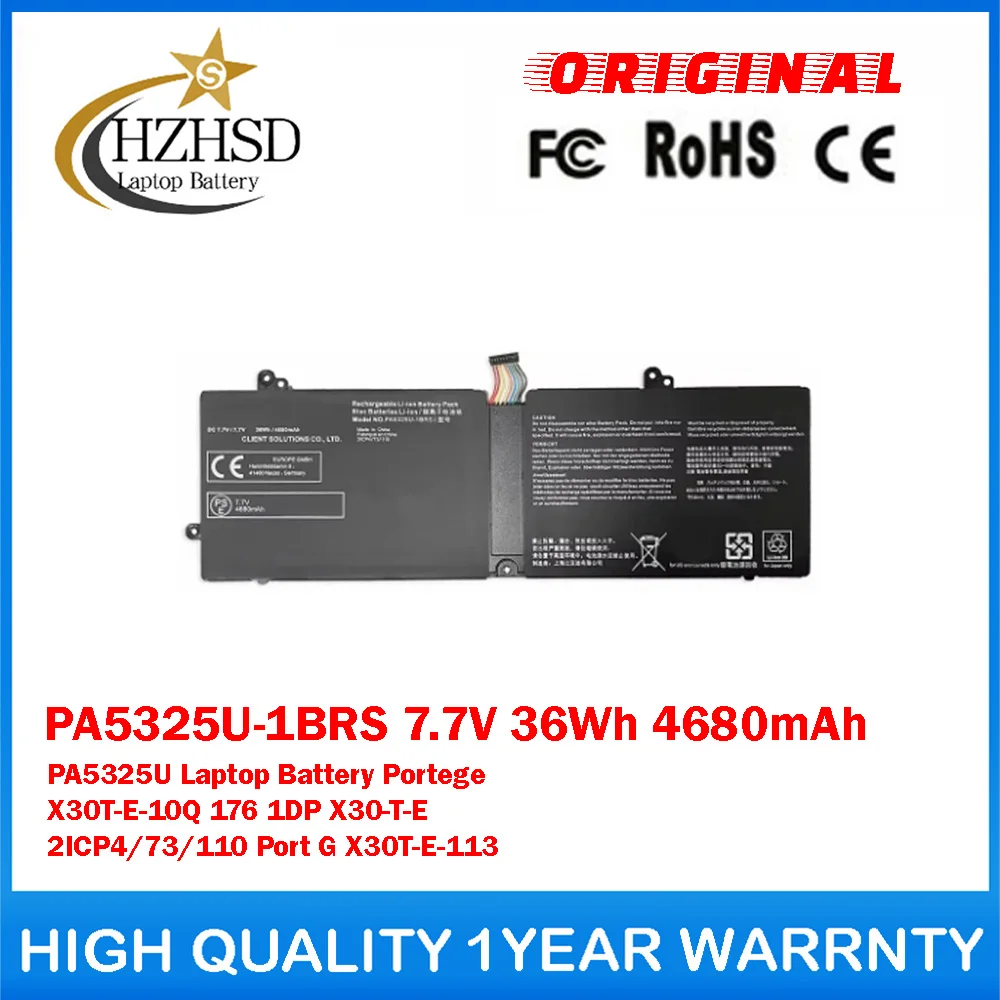 Фото Оригинальная батарея для ноутбука PA5325U-1BRS 7.7V 36Wh 4680mAh PA5325U для Toshiba Portege X30T-E-10Q 176 X30-T-E 2ICP4/73/110 №1