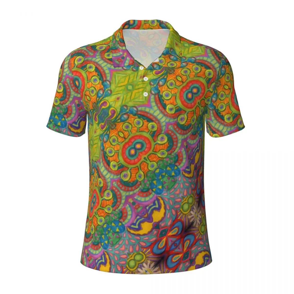 Рубашки поло в стиле ретро с принтом 60-х годов мужские повседневные рубашки