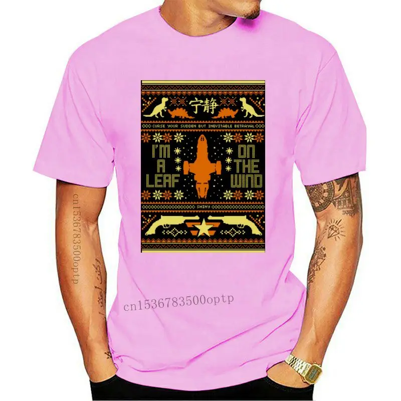 

Camiseta de I'm A Leaf On The Wind para hombres, camisa negra brillante de Navidad, Tops de dibujos animados, ropa de regalo de