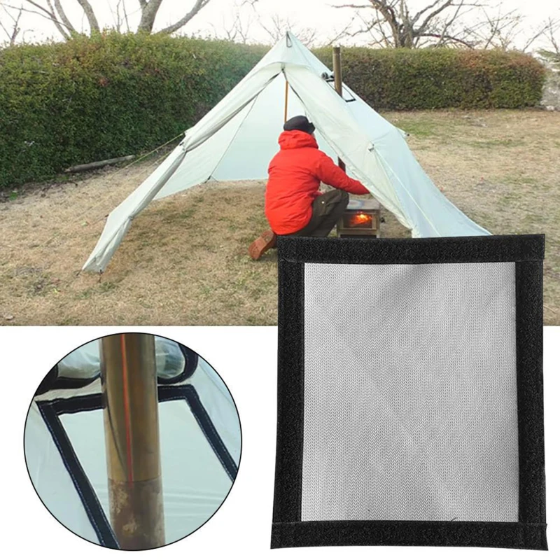 

Tent Wood Fire Stove Smoke Red Chimney Stove Tube Fire Pipe Road Anti-scalding Ring Protection Ring Refractory Ring Accessories