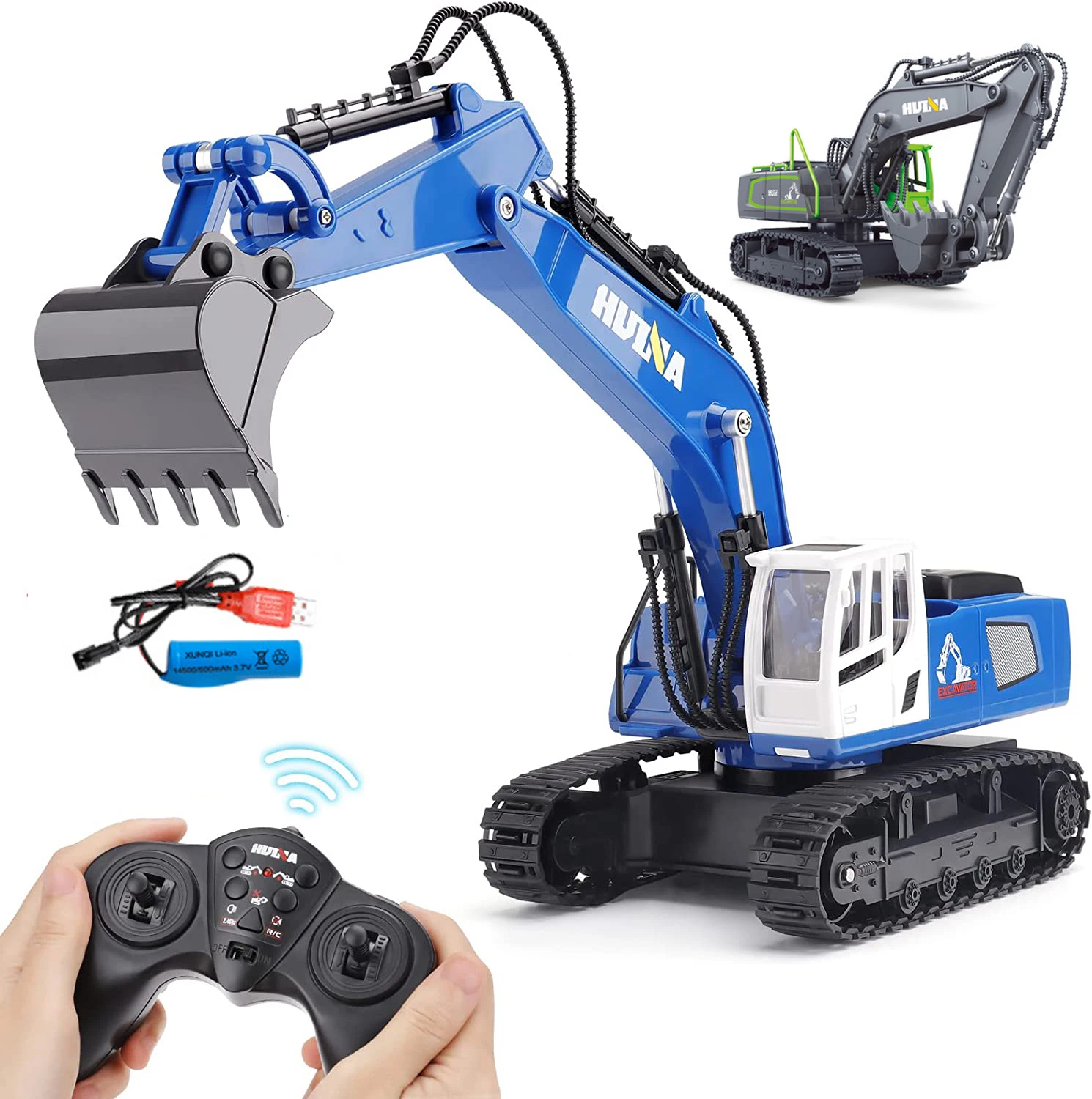 

2022 Remote Control Excavator 1:18 Engineering Truck Machine 2.4G 11CH Crawler Vehicle Alloy RC Car Toy Model For Kids Boys Gift