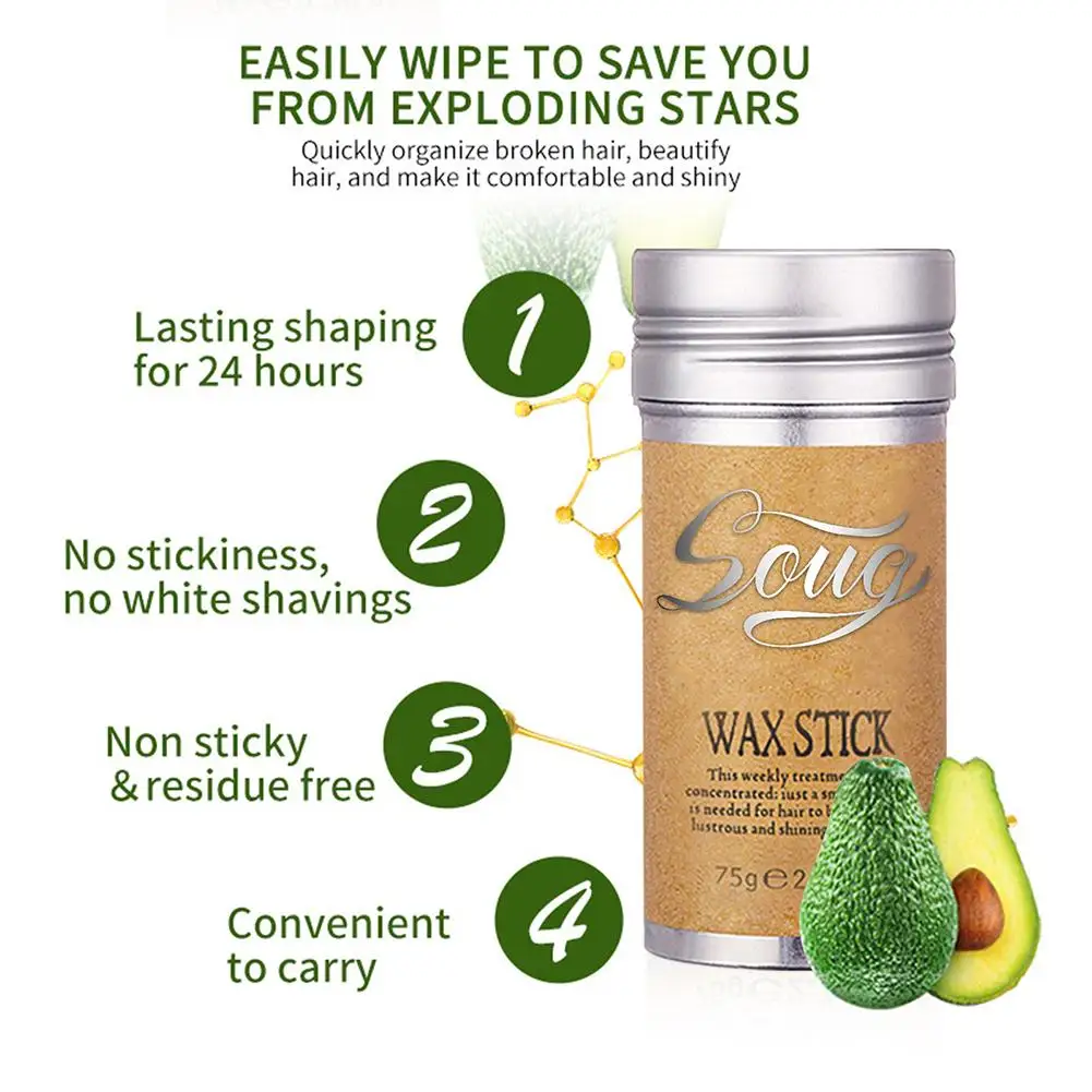 Палочка для волос профессиональная воск-карандаш антижирный мужчин и женщин 75 г