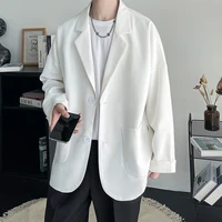casual suit jacket male oversize korean version trend summer thin and handsome mens small suit elegant dk uniform high street