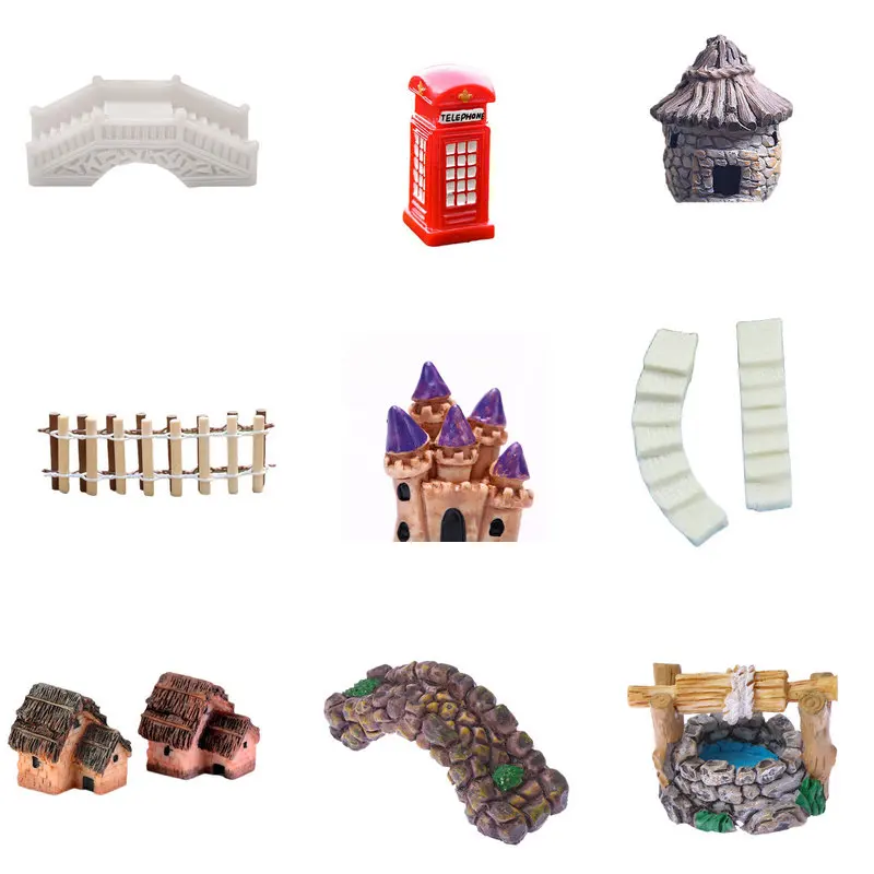 1 шт. прямое лестничное ограждение мост дверь мини Статуэтка для рукоделия