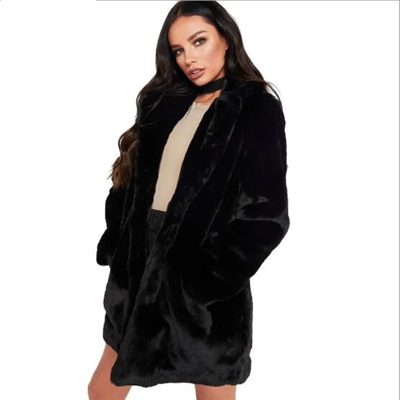 Autumn Winter Pine fluff rabbit Faux Fur Coat Women Long Jacket 2023 New Cardigans Female Leather grass coat Warm Outerwear Tops