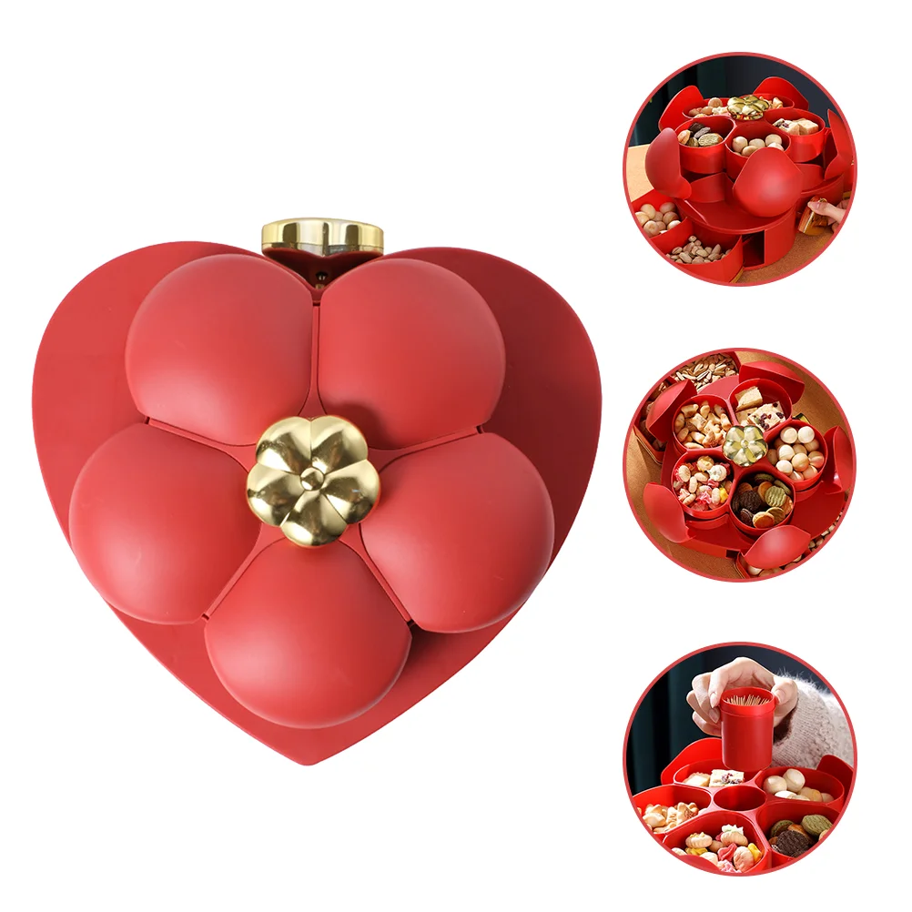 

Snack Candy Fruit Tray Box Dried Storage Container Plate Serving Food Flower Holder Divided Containers Organizer Lid Party