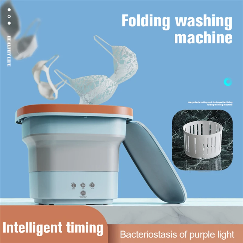 

Portable Small Mini Folding Washing Machine 4.5L Home Appliance Ultrasonic Cleaning Small Single Washing Machine Cycle Washer