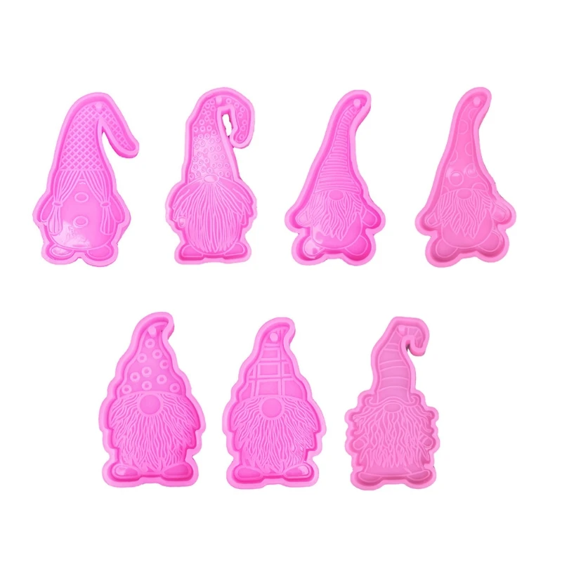 

Santa Claus Keychain Mould Crystal Epoxy for Creative Silicone Mould Love Gift