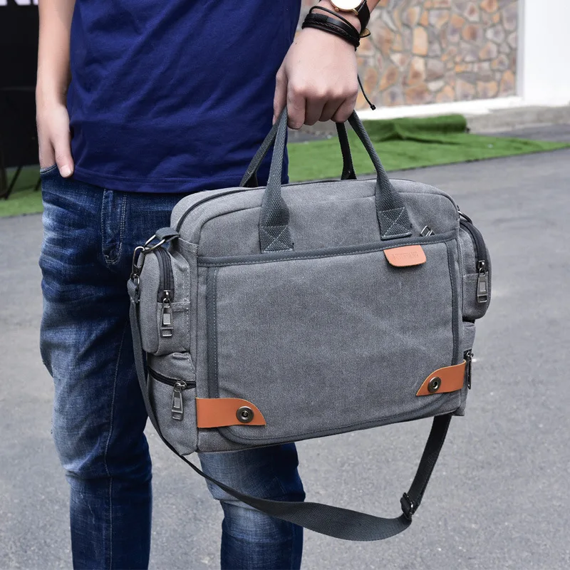 

Tilorraine Canvas Men Bag Travel Canvas Men Bags Messenger Shoulder Crossbody Bag Casual Handbag Bags Multi-function Business