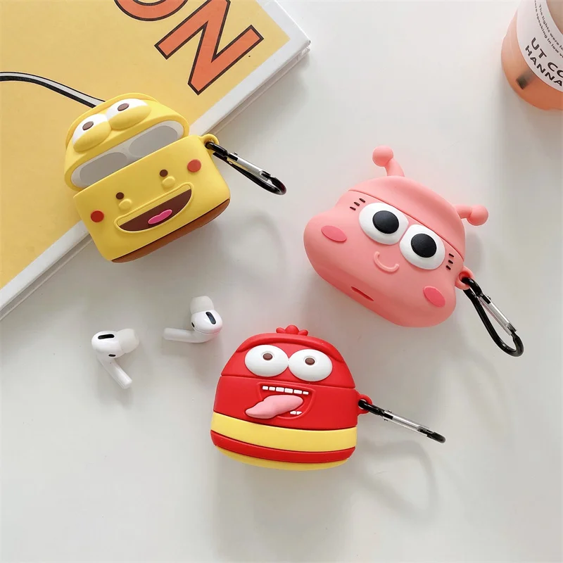 

Silicone Cute Bugs Cover for Airpods Case for Airpods Pro Cartoon Funda for Air Pods 2 Case Wireless Charging Box Soft Shell