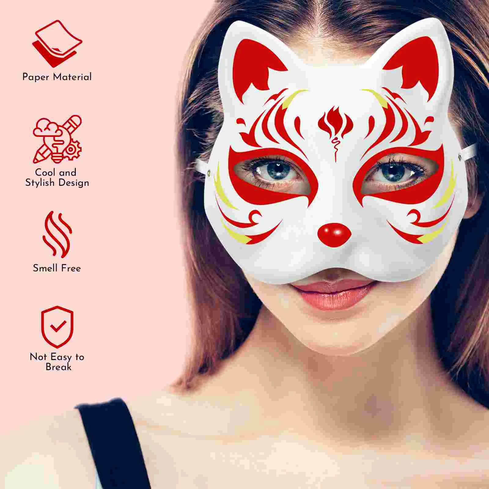 10 шт. ручная роспись маска DIY котенок Хэллоуин костюм кошка маскарад для женщин