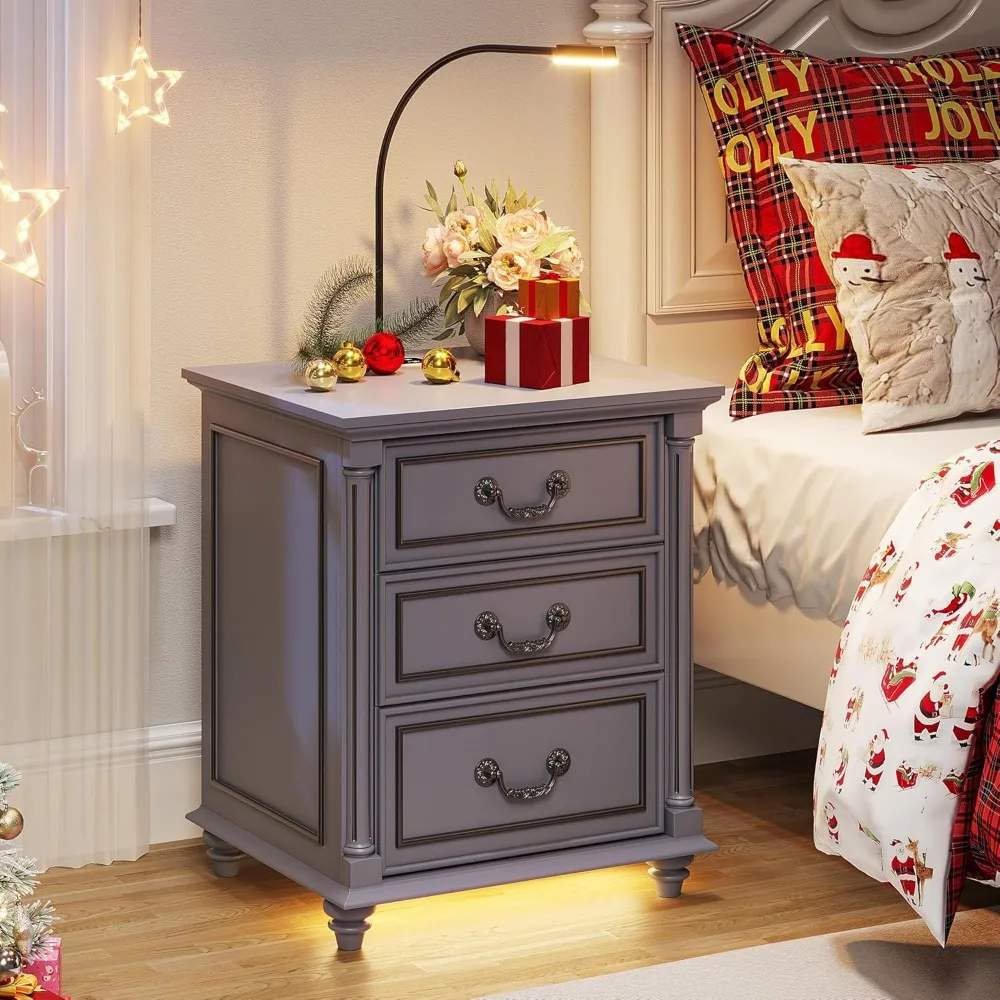 Набор тумбочек для фермерского дома 2 ящиками пистолета и 3 большими хранения