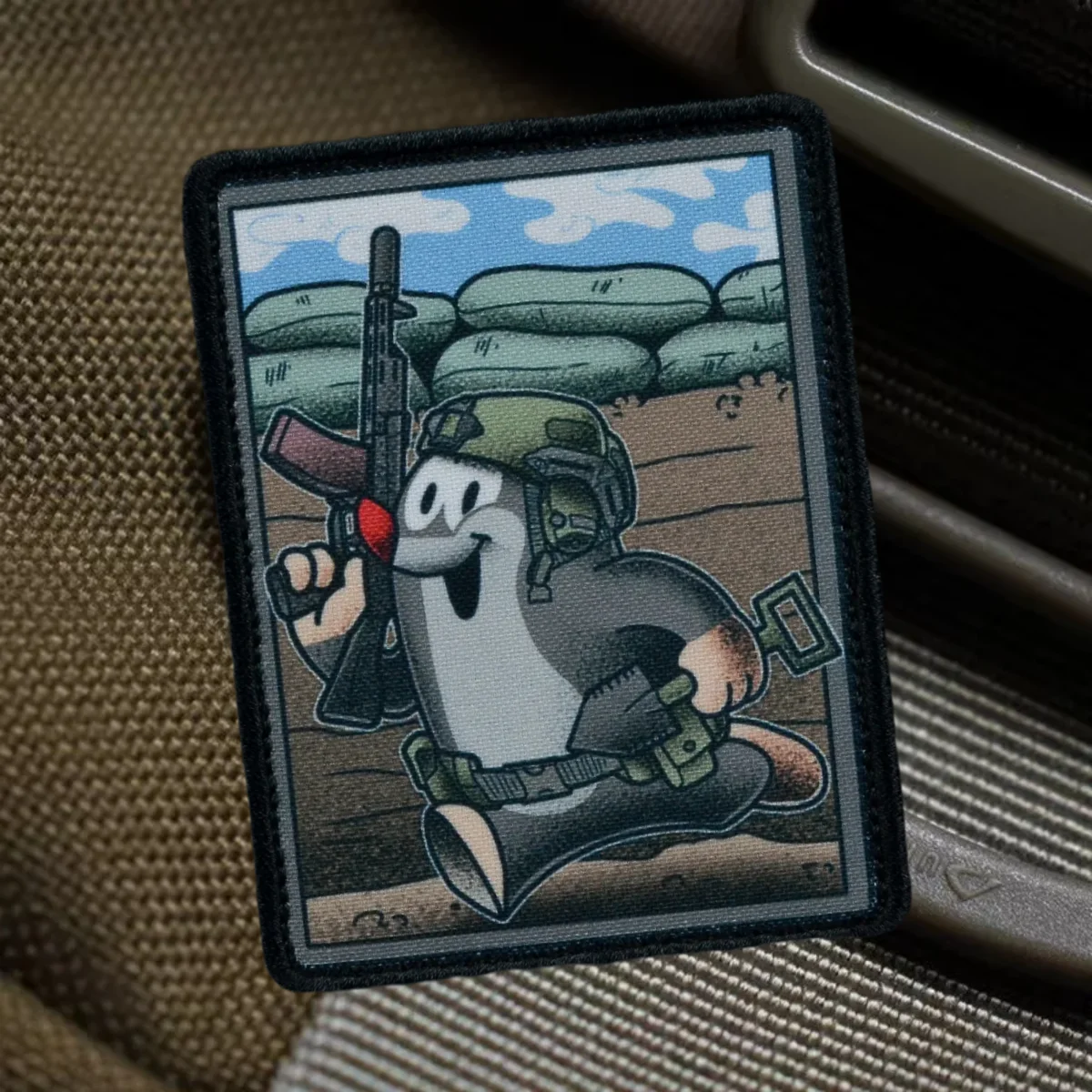 Тактическая нашивка Krtek Mole Operator на липучке военный армейский значок повязка руку