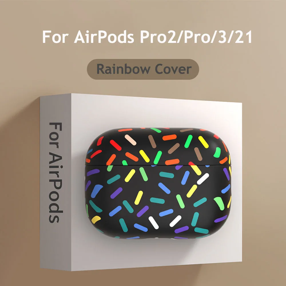 

For AirPods Pro 2 Case Rainbow Cover for AirPods Pro2 Case Soft Silicone Case for AirPods 3 Pro 2 2nd 3rd Generation Funda Capa