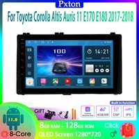 pxton touch screen android car radio stereo multimedia player for toyota corolla altis auris 11 e170 e180 2017 2018 carplay auto