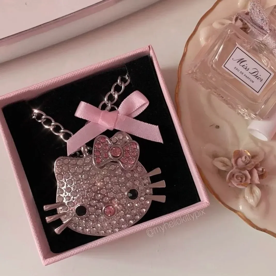 Ожерелье Kawaii Hello Kitty мультяшное оригинальное ожерелье Y2K для девушек с подвеской