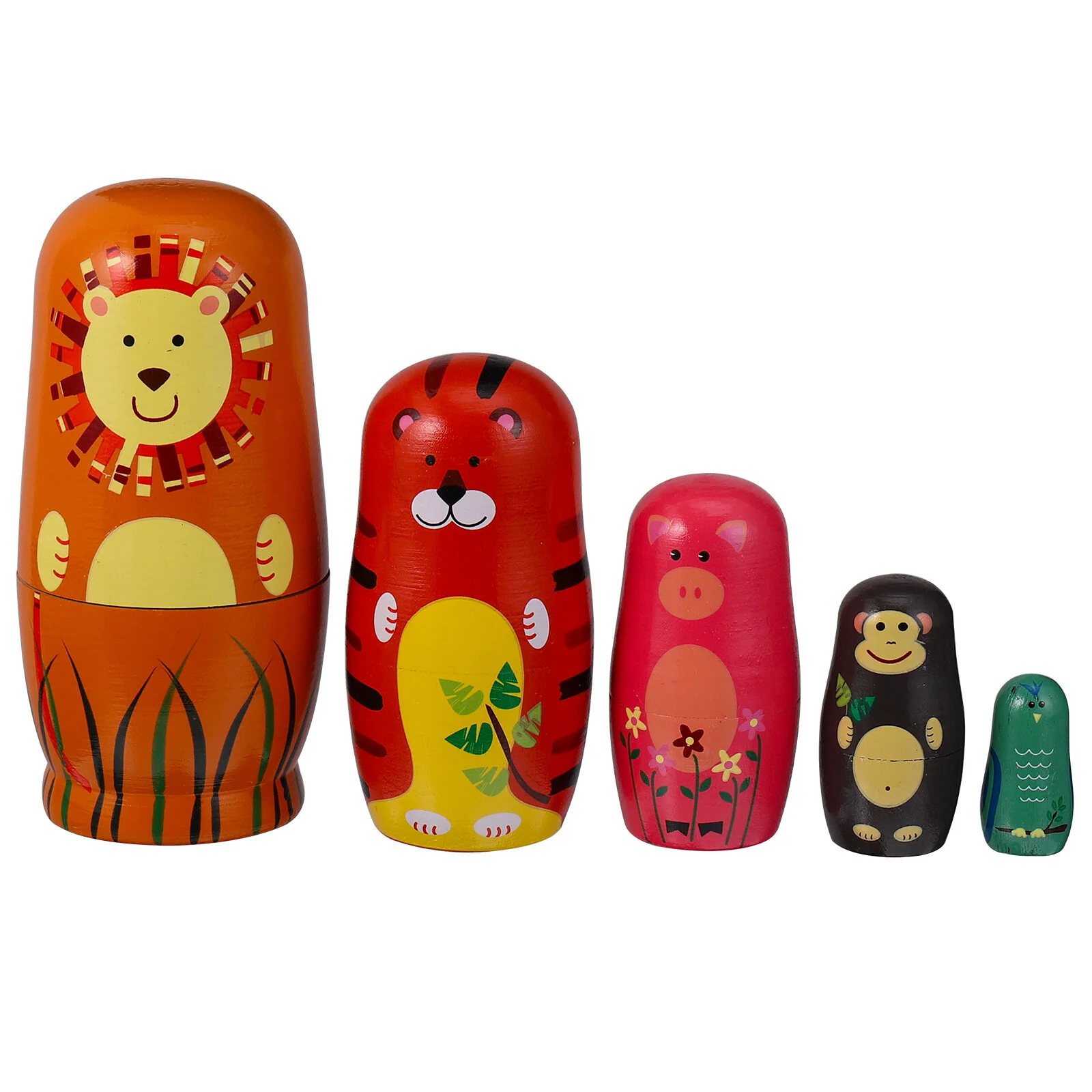 

Creative Matryoshka Toy Hand Painted Russian Dolls Multi-layered Stacking Valentine's Day Gift Nesting Kids Wooden