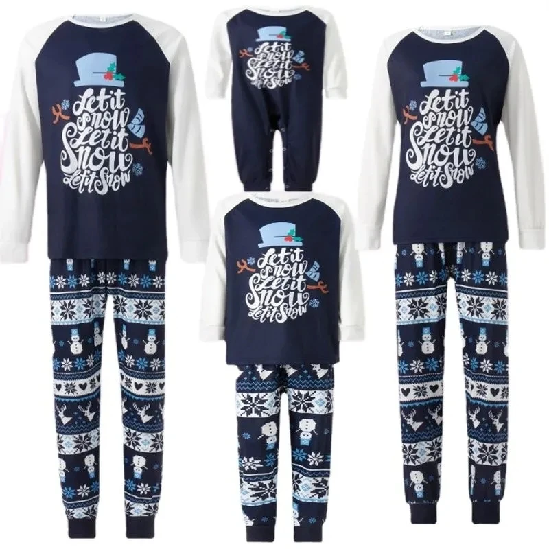 

Long Sleeve Letter Christmas Pjs Family Matching Xmas Pajamas Set Mommy Daughter Mother Kids Daddy Son Couples Child 2023 New