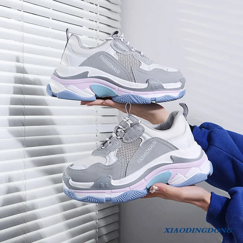 

Brand Design Chunky Sneakers Trendy Women Dad Shoes Pink Spring Summer Casual Shoes Fashion Women's Sneakers Classic Trainers