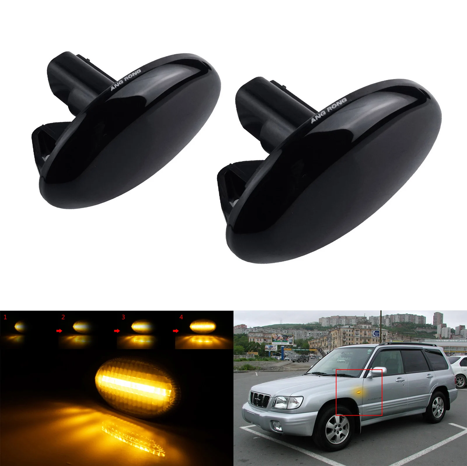 

Dynamic LED Side Marker Light Turn Signal Lamp For Subaru Impreza Forester Liberty