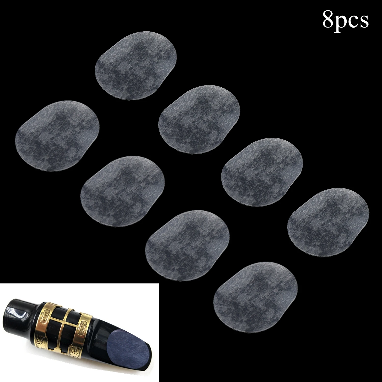 

8pcs/lot Food Grade Silicone 0.5mm Alto Tenor Soprano Saxophone Clarinet Mouthpiece Cushions