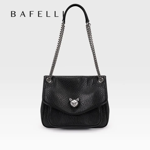 BAFELLI Модная женская сумка-тоут с цепочкой, мягкая кожаная сумка через плечо и сумка через плечо, шикарная сумка