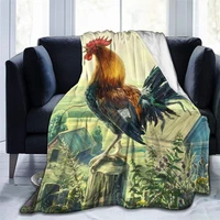 rooster in summer navajo cubre throw blanket 3d print sherpa super comfortable nordic manta sonic