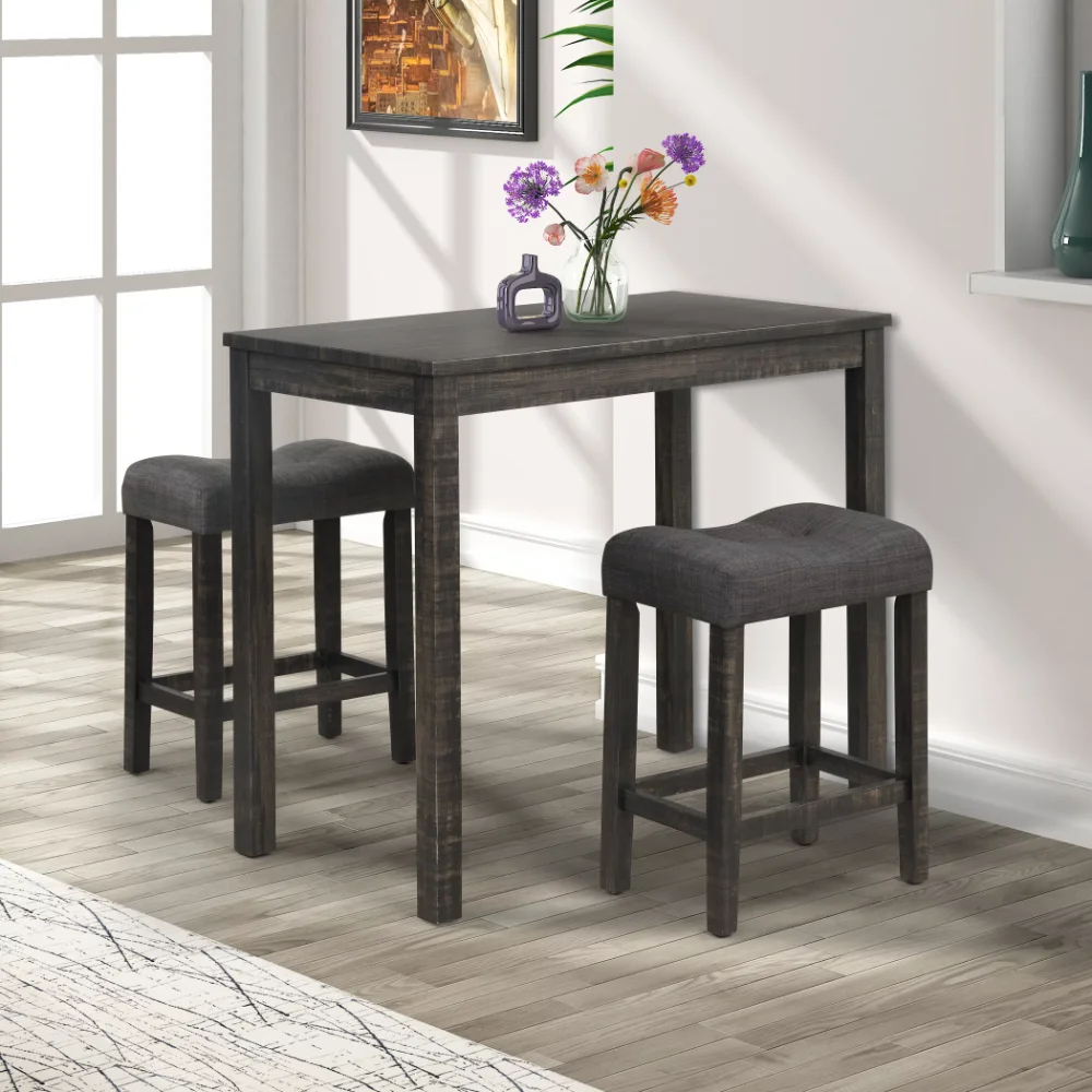 

Sora Wood 3-Piece Counter Height Dining Set, Gray