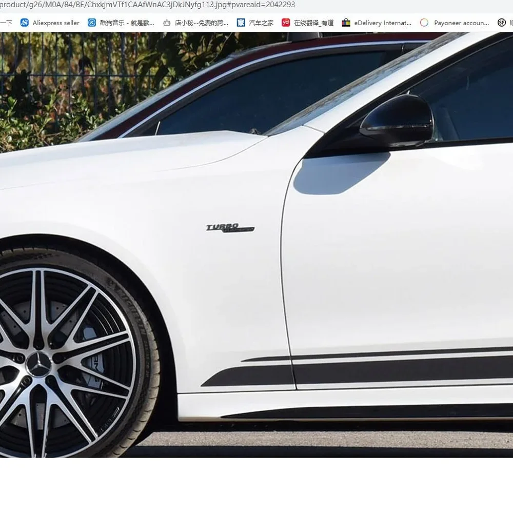 Хромированные черные значки на крылья TURBO ELECTRIFIDE для Mercedes Benz W206 C43 C43s C53 C53s C63 C63s AMG