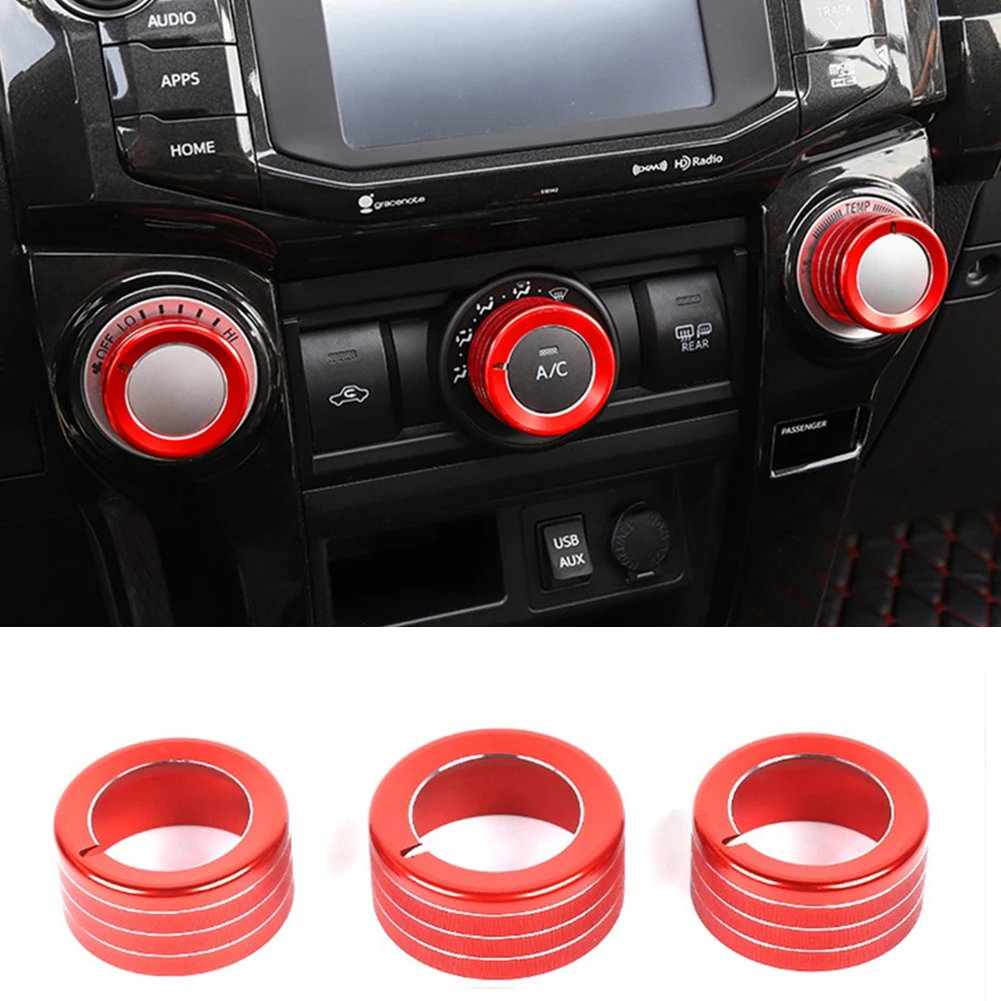 

Ручка консоли приборной панели, красная отделка, крышка для Toyota 4runner 2014-2022, красный алюминиевый центральный переключатель управления, Отдел...