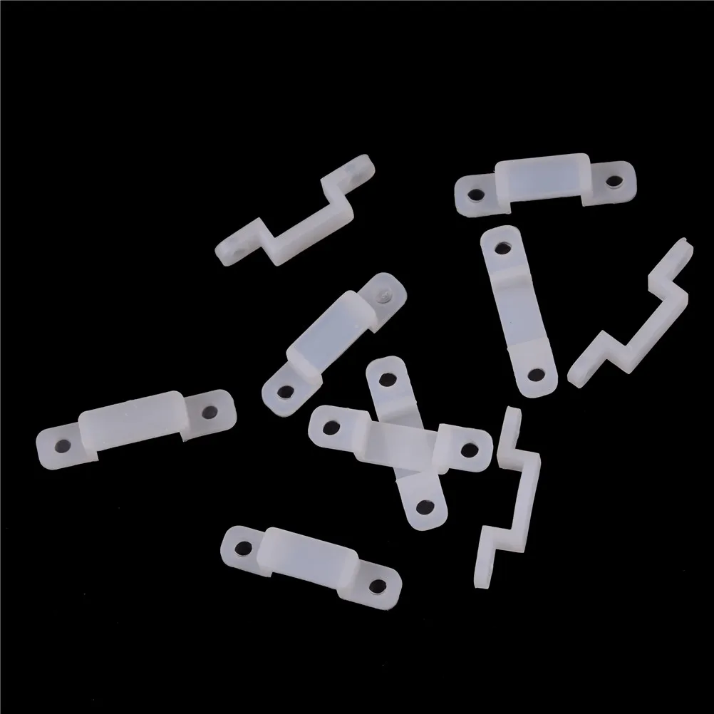

10Pcs/lot Silicone Mounting Connector clip For LED Strip fixing holder width 10/14/17mm