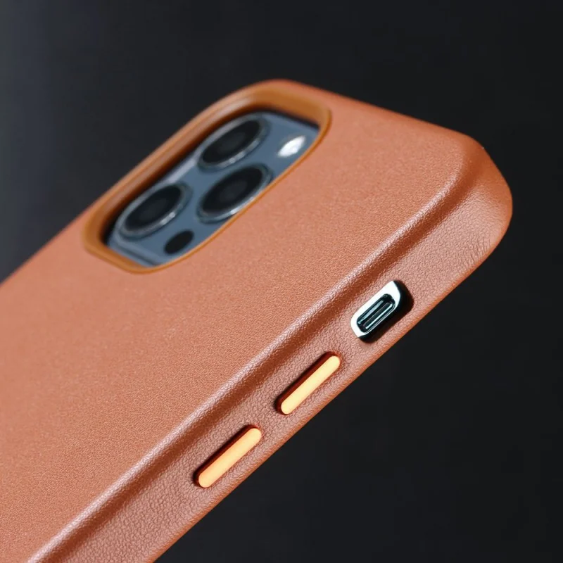 Najtaniej Oryginalne Skórzane Etui Magnetyczne Do Magsaf * Pokrowiec Na IPhone 14 13 Pro Max 12 Mini 14 Plus Bezprzewodowe ładowanie Osłony Chroniące Przed Upadkiem