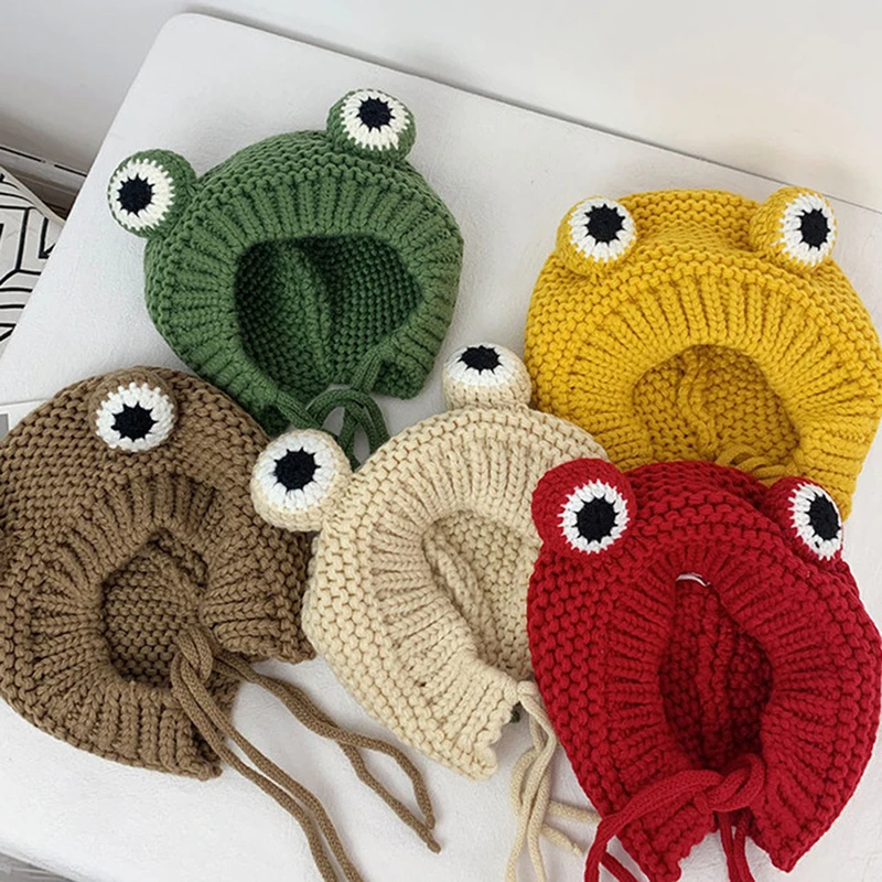 

Winter Cute Women Frog Hat Crochet Knitted Hat Costume Beanie Hats Cap Women Gift Hip-hop Cap Party Photography Prop