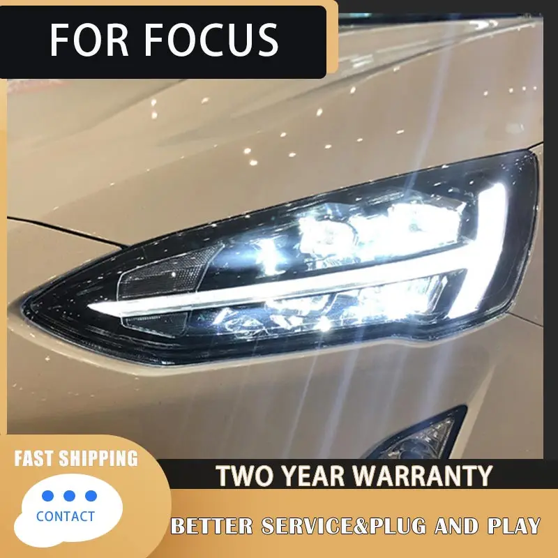 

Фары для Ford Focus 2019, новые модели фар, динамический сигнал, дневные ходовые огни, ксеноновые автомобильные аксессуары