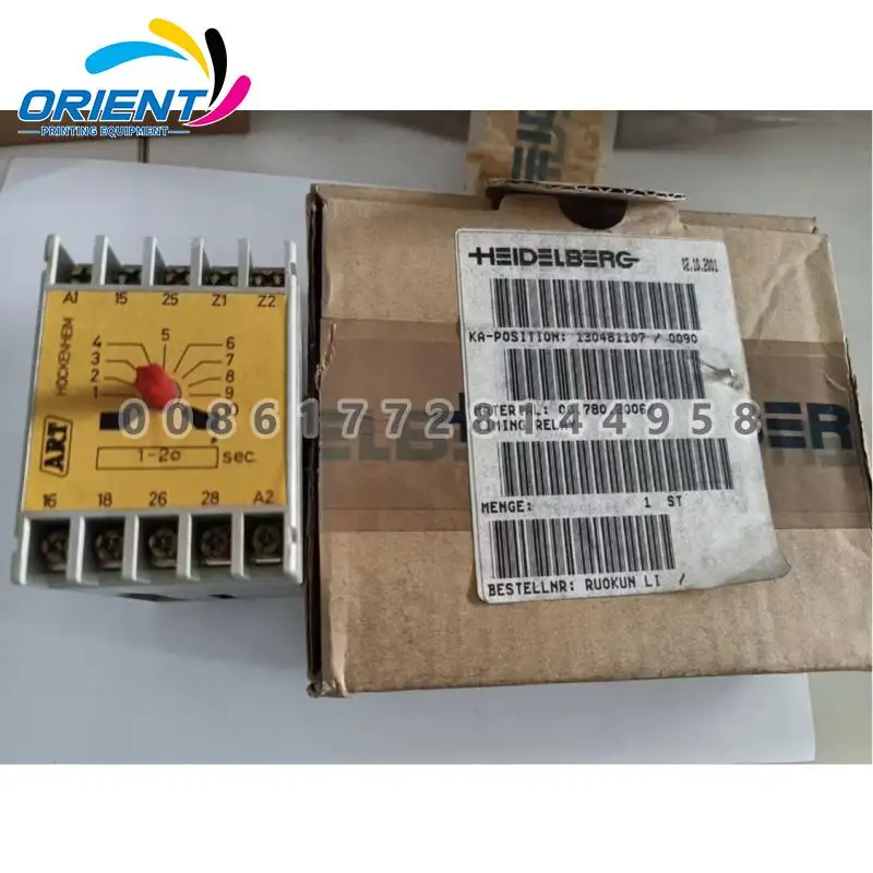 

00.780.2006 Timing Relay For Heidelberg 1.0-20 Seconds Core Required Voltage Sensitivity Electrical Voltage Sensitive