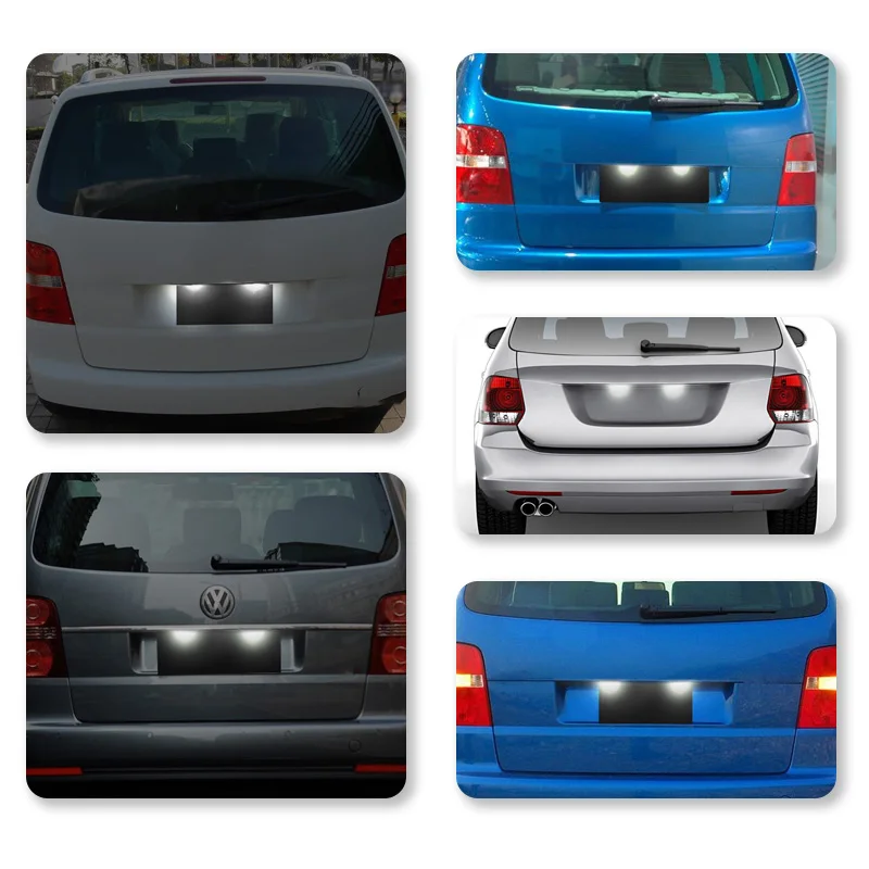 VW Touran Golf Caddy MK5 T5 Passat SKODA Светодиодные Фонари Номерного Знака 12 В