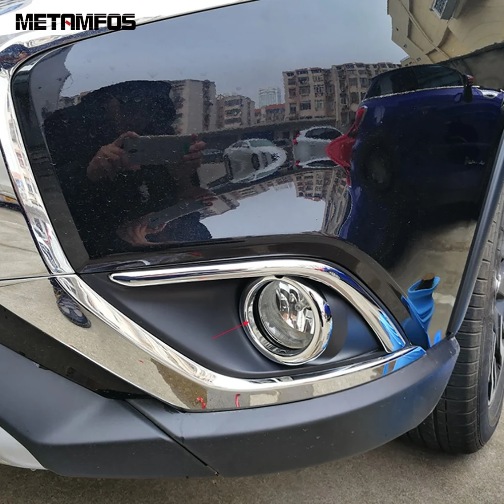 

Для Mitsubishi Outlander 2016 2017, Хромированная передняя противотуманная фара, крышка противотуманной фары, бампер, отражатель, капот, аксессуары, Стай...