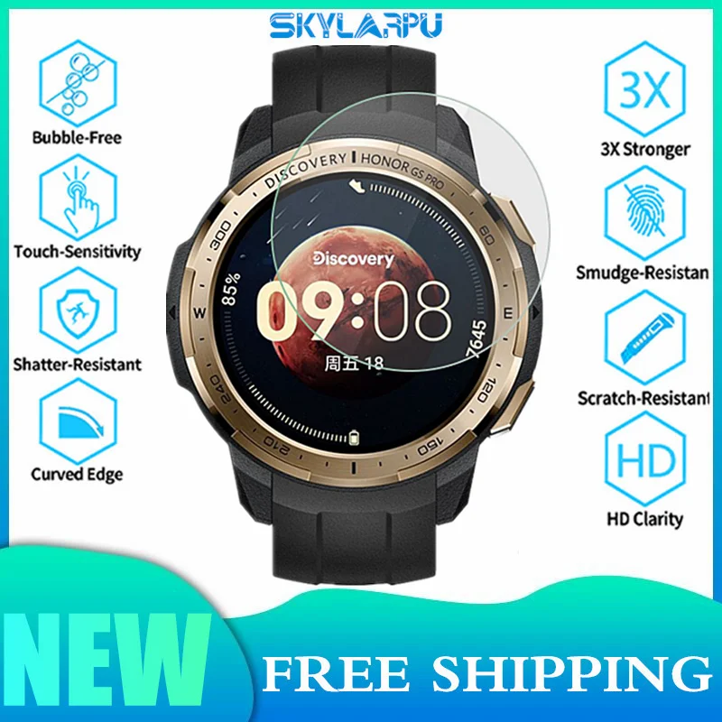 Защитная пленка для экрана часов из закаленного стекла для Huawei Honor GS Pro X Discovery KAN-B19 1,39 дюйма HD устойчивая к царапинам, повреждениям и трещинам
