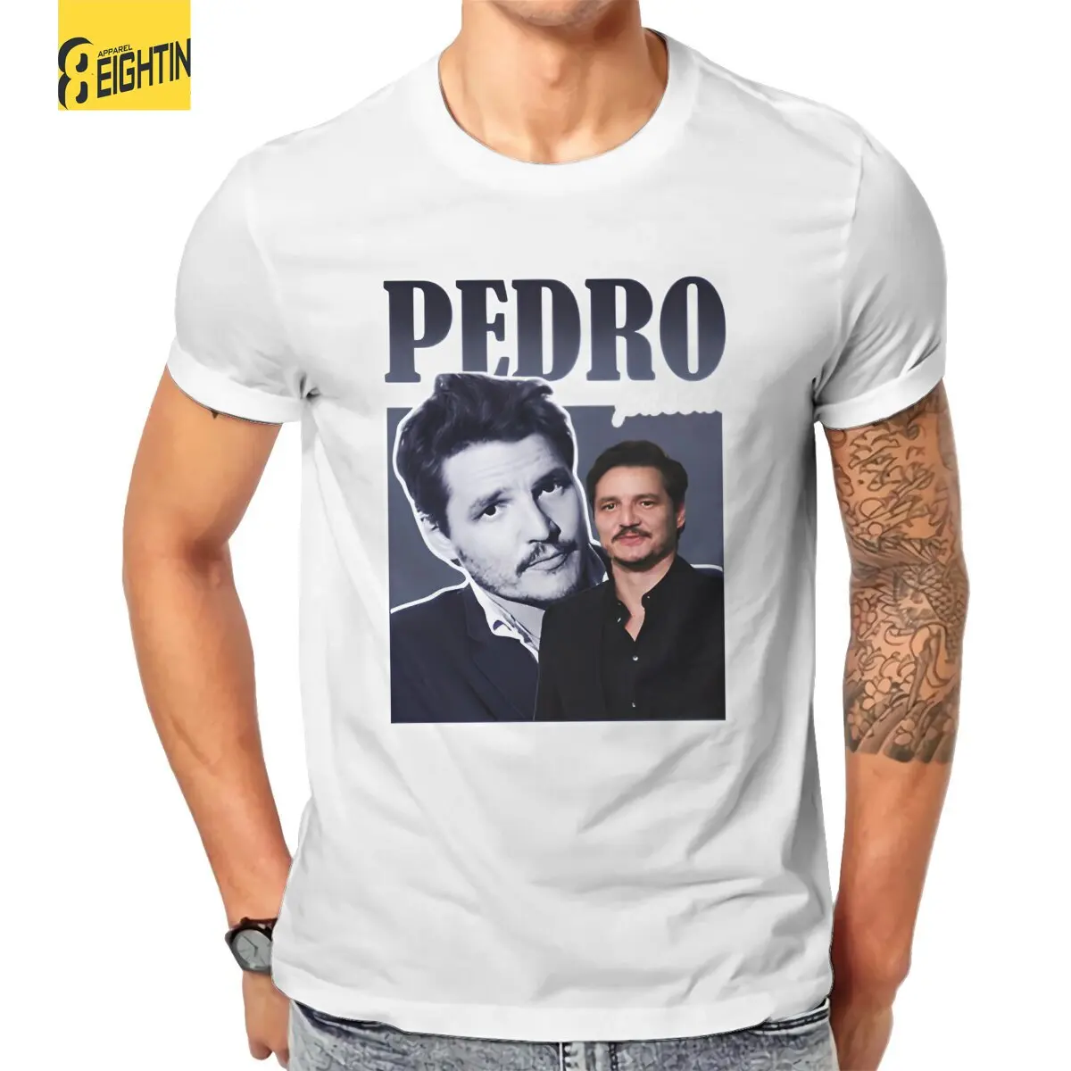 

Men Pedro Pascal Funny Daddy T Shirts Cotton Tops Vintage Short Sleeve Round Neck Tee Shirt Graphic T-Shirt