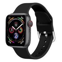 silicone strap for apple watch band 45mm 41mm 44mm 40mm 42mm 38mm rubber watchband bracelet iwatch serie 7 se 6 5 4 3 2 1 band