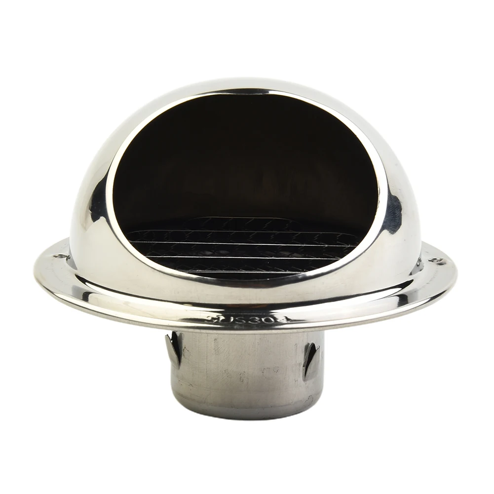 

50mm Air Vent Grille Stainless Steel Bull Nose Wall Vent Wall Extractor Vent Outlet For Air Conditioning Units Kitchen Fans Vent