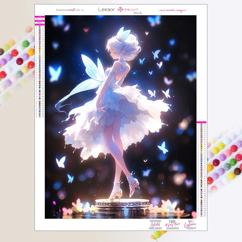 

5d Diy Diamond Painting Beautiful Butterfly Ballerina Girl Mosaic Embroidery Cross Stitch Kit Diamond Painting Lovers Home Decor
